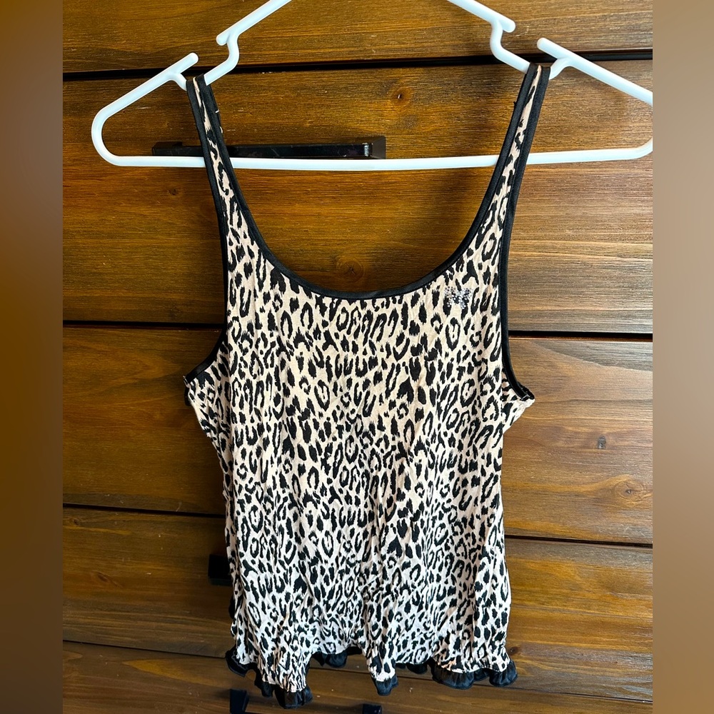 Leopard print sleep top